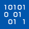 cam cad icon in blue and white