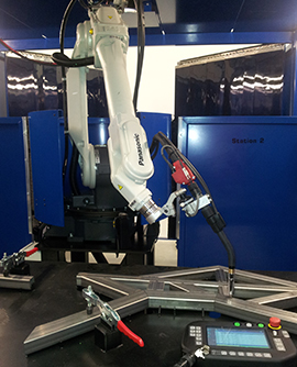 Robotic welding in operation